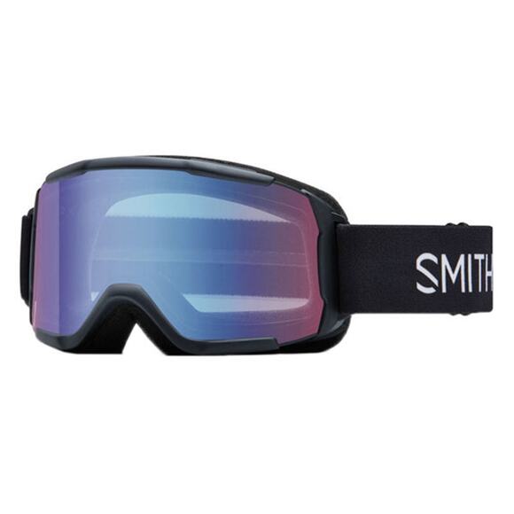 NWT SMITH Uni Daredevil Performance Snowsports Kids Goggles,Black/Blue Lens-OS - Picture 1 of 1